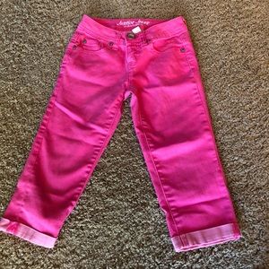 Justice bright pink capris
